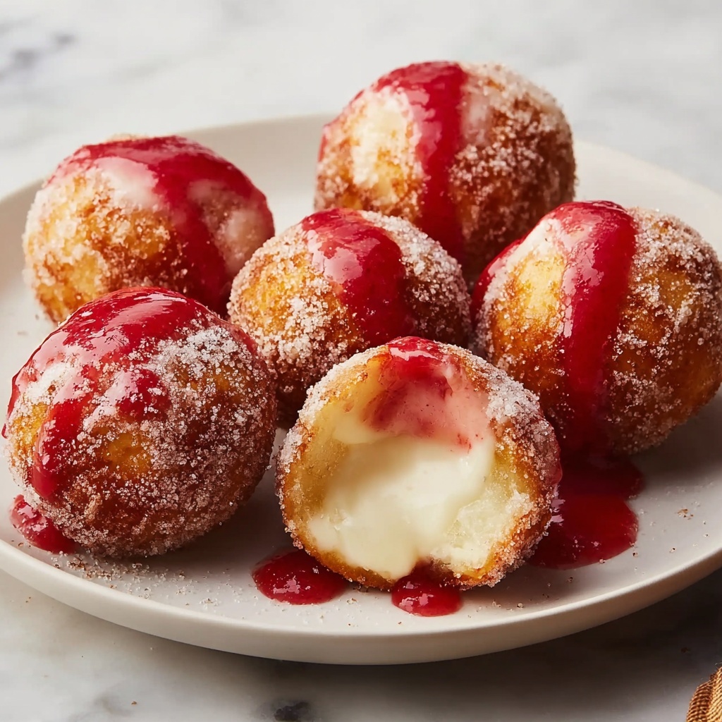 Strawberry Cheesecake Donut Holes Recipe - Recipe Image