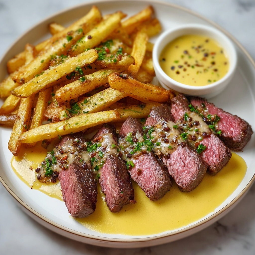 Steak Frites with Herb Béarnaise Sauce Recipe - Recipe Image