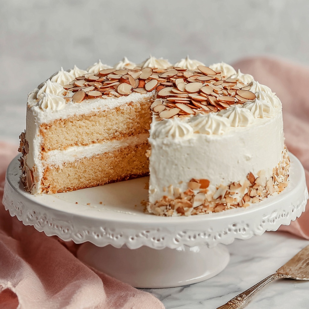 Almond Cream Cake Recipe - Recipe Image