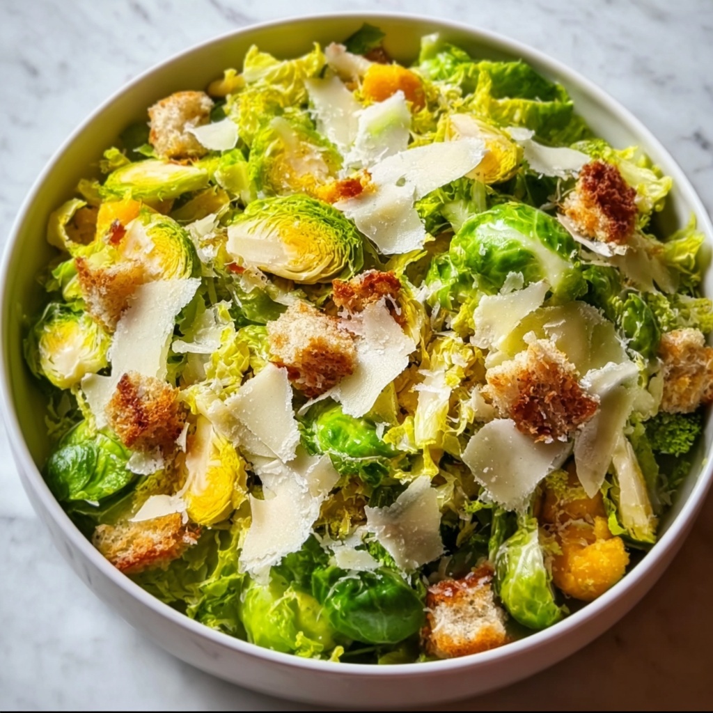 Warm Brussels Sprout Caesar Salad Recipe - Recipe Image