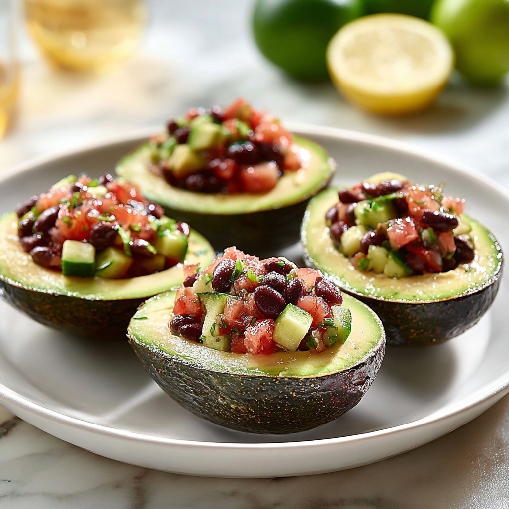Cowboy Caviar Stuffed Avocados Recipe - Recipe Image