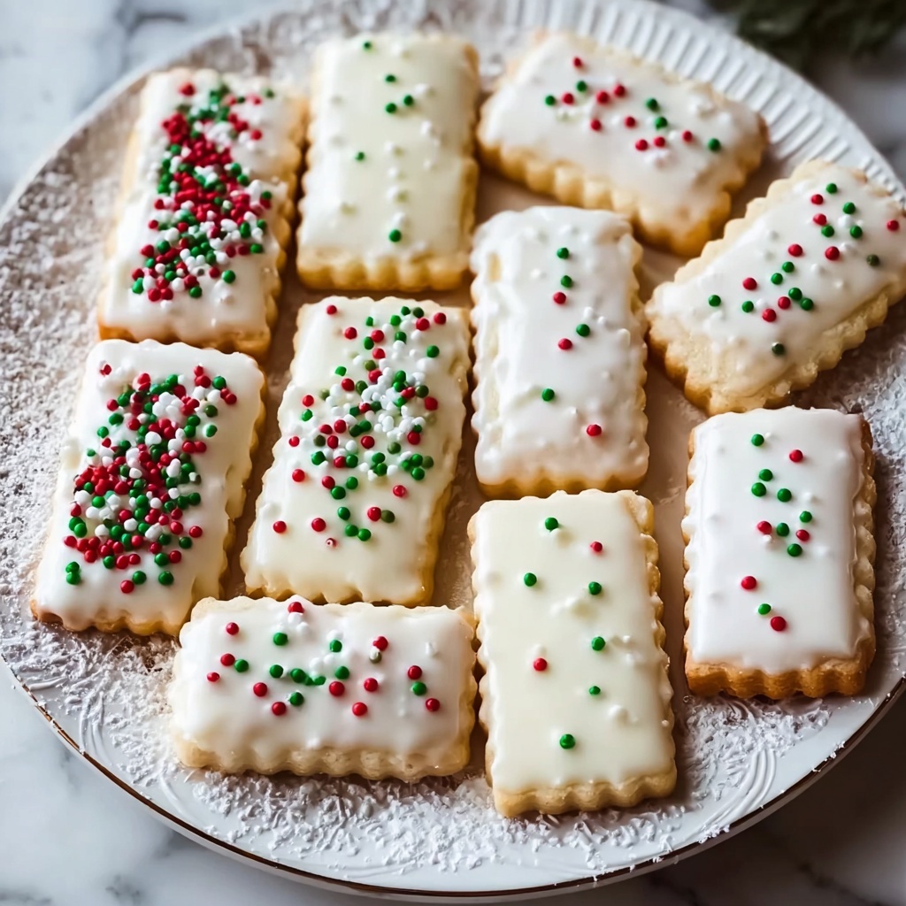 Christmas White Chocolate-Dipped Sugar Wafers Recipe - Recipe Image