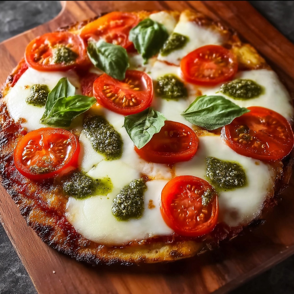 Quick Caprese Naan Pizza Recipe - Recipe Image