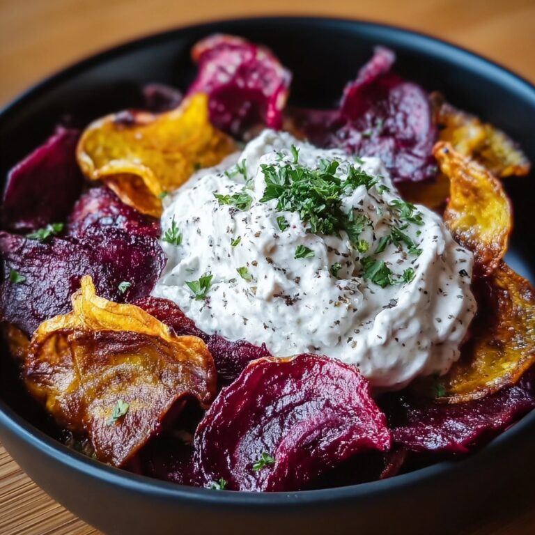 Roasted Beet Chips with Whipped Feta Dip Recipe