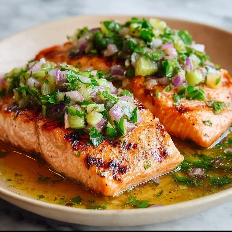 Miso Butter Salmon with Sizzled Scallion Salsa Verde Recipe