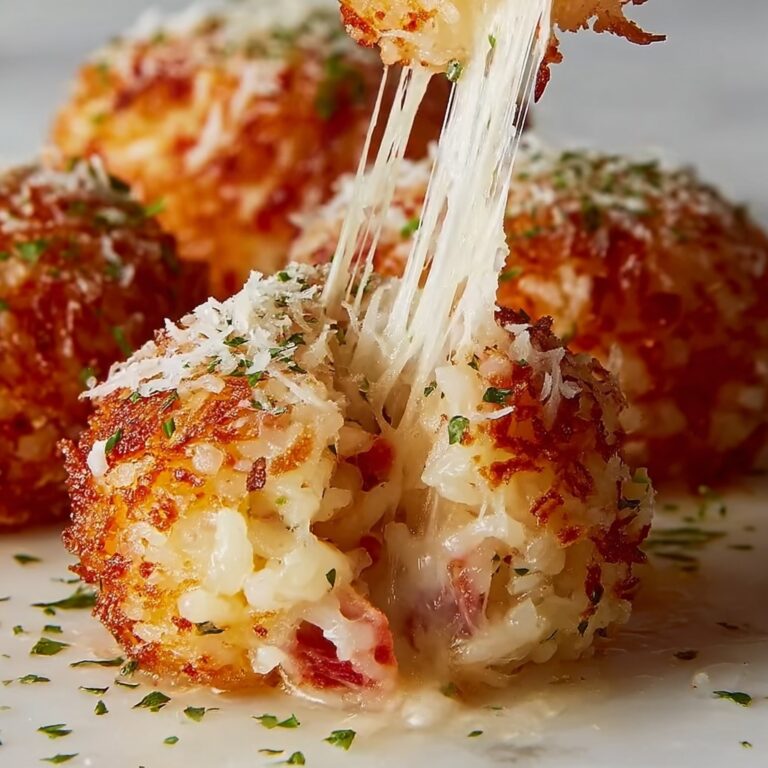 Rice Balls with Cheese and Pepperoni Recipe