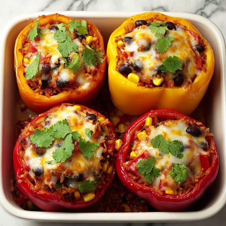 Stuffed Bell Peppers with Melted Cheese Recipe