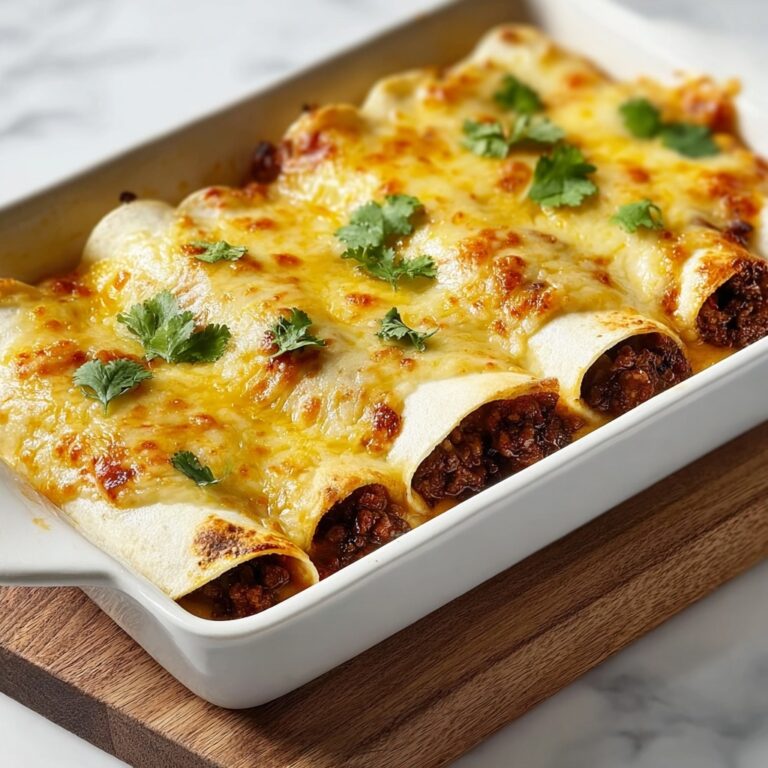 Cheesy Beef Enchiladas with Homemade Enchilada Sauce Recipe