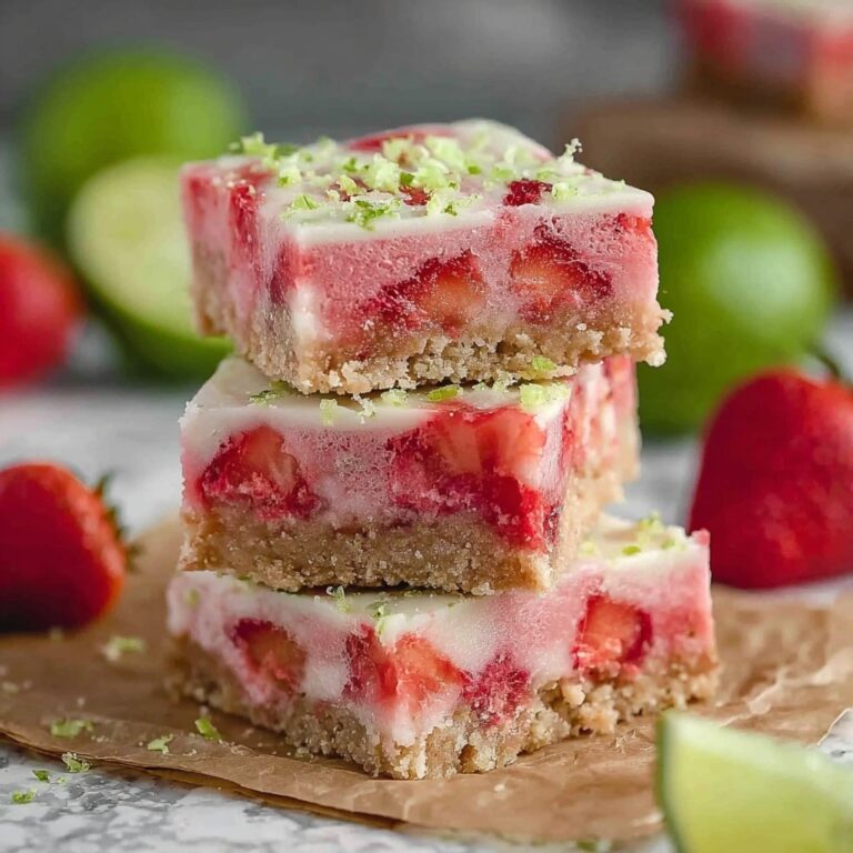 Strawberry Lime White Chocolate Gooey Bars Recipe