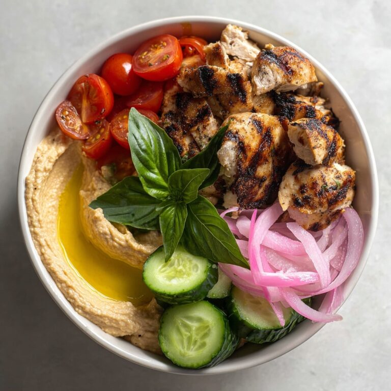 Mediterranean Chicken Bowl with Hummus Recipe