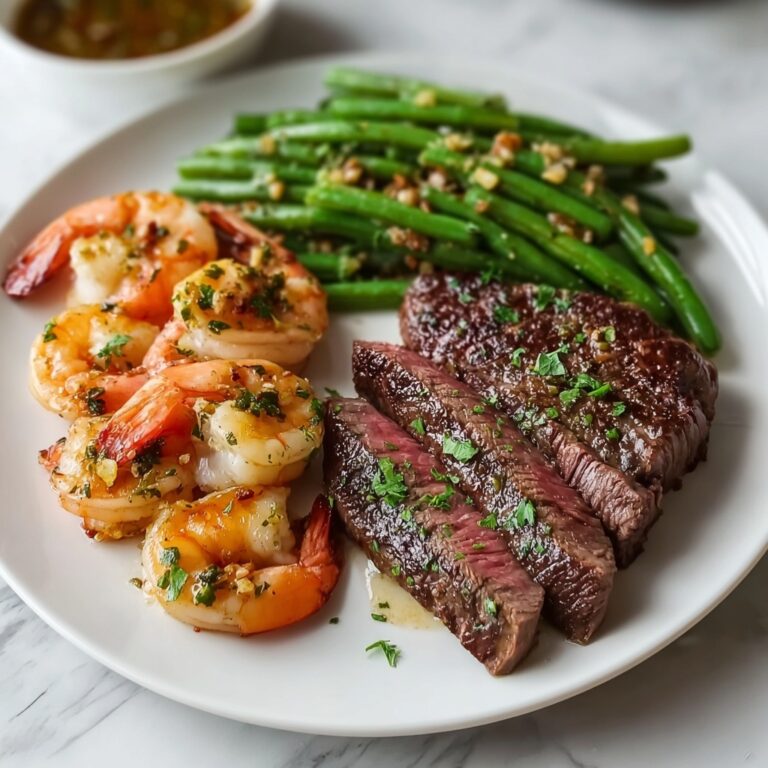Garlic Butter Ribeye Steak and Shrimp Recipe
