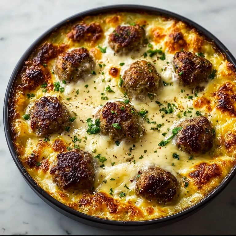 Cheesy Potato Meatball Casserole Recipe