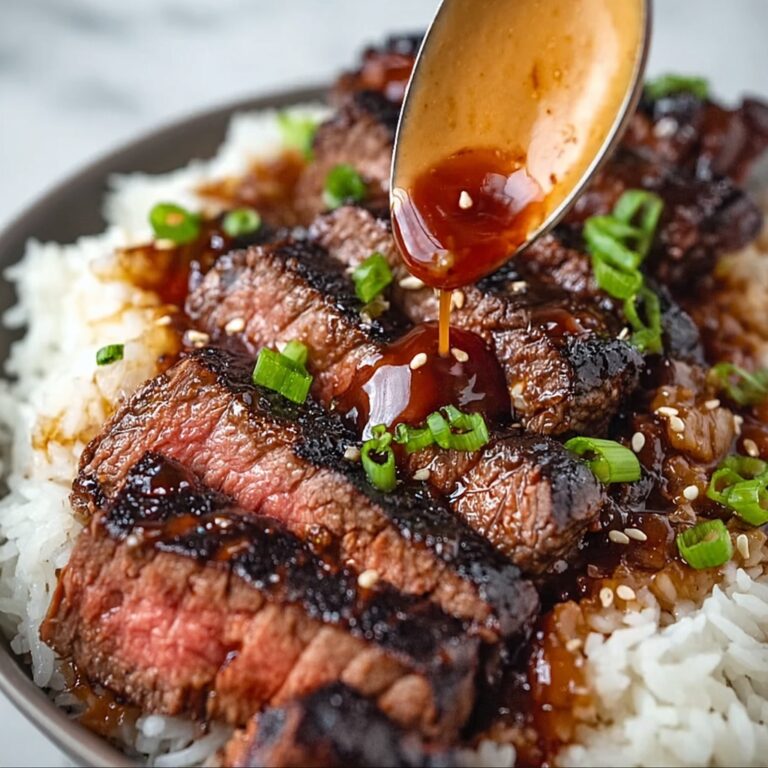 Korean BBQ Steak Rice Bowls with Spicy Cream Sauce Recipe