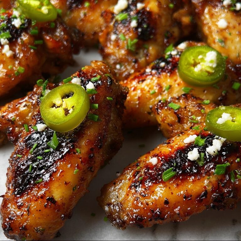 Grilled Chicken Wings with Peperoncini Garlic Butter Recipe