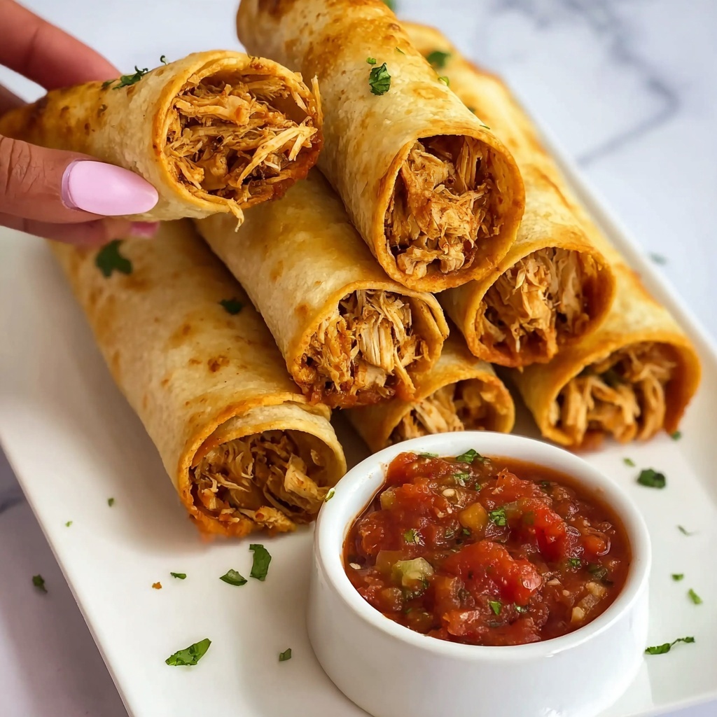 Creamy Baked Chicken Taquitos Recipe - Recipe Image