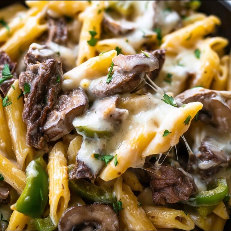 One Pot Philly Steak Pasta Recipe