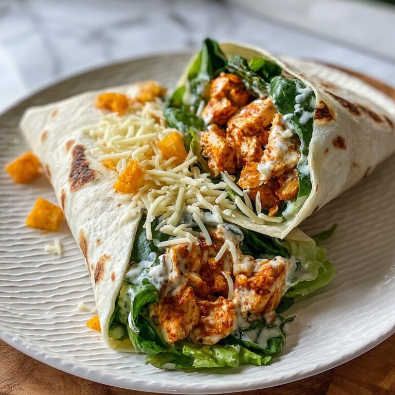 Buffalo Chicken Caesar Salad Wraps Recipe