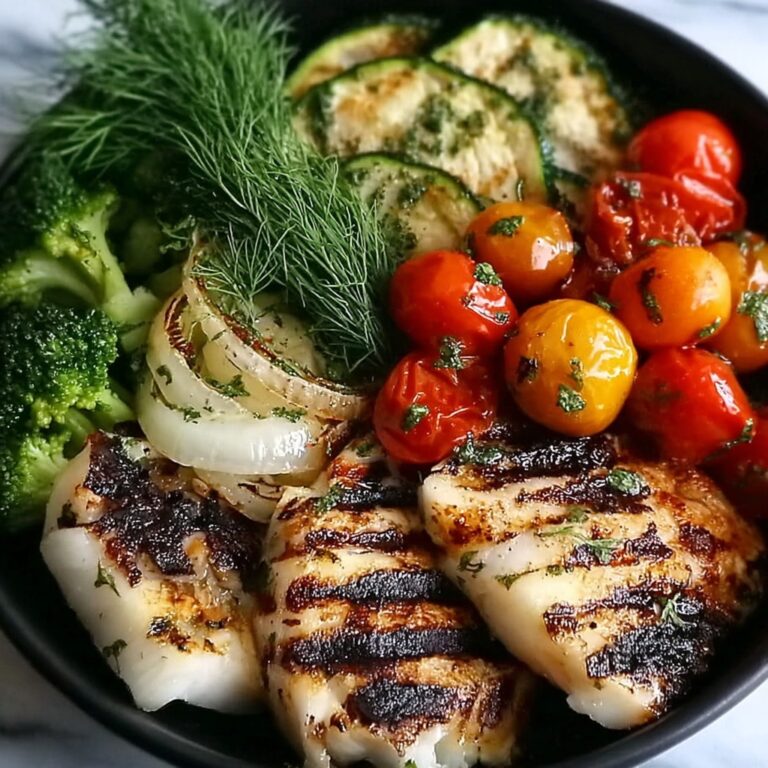 Grilled Fish & Veggie Plate Recipe