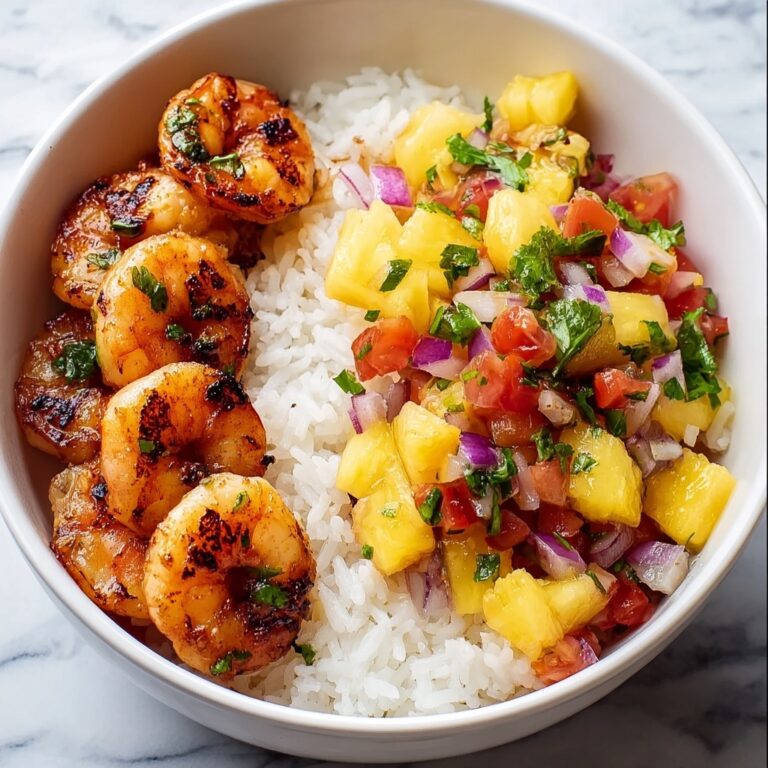 Shrimp & Rice Bowl with Pineapple Salsa Recipe