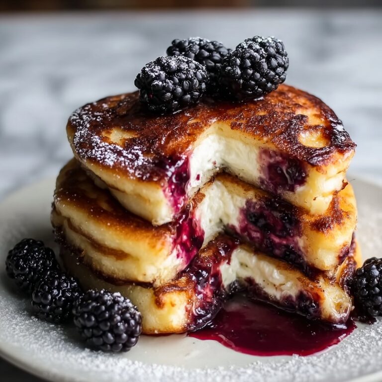 Cream Cheese Stuffed Blackberry Compote French Toast Recipe