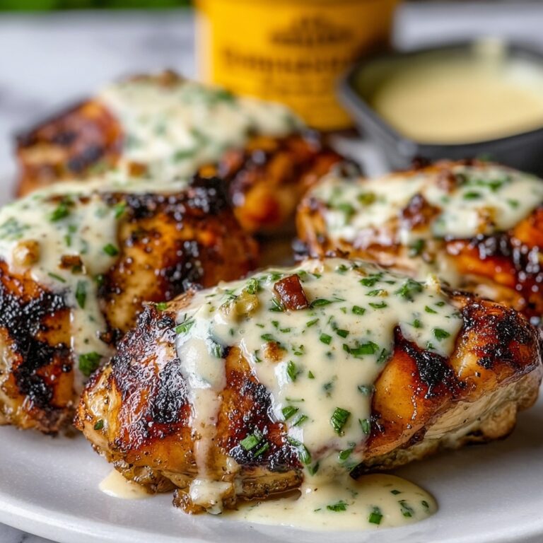 Grilled Stuffed Chicken with Cream Sauce Recipe