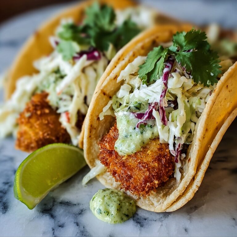 Crispy Fish Tacos with Fresh Cabbage Slaw Recipe