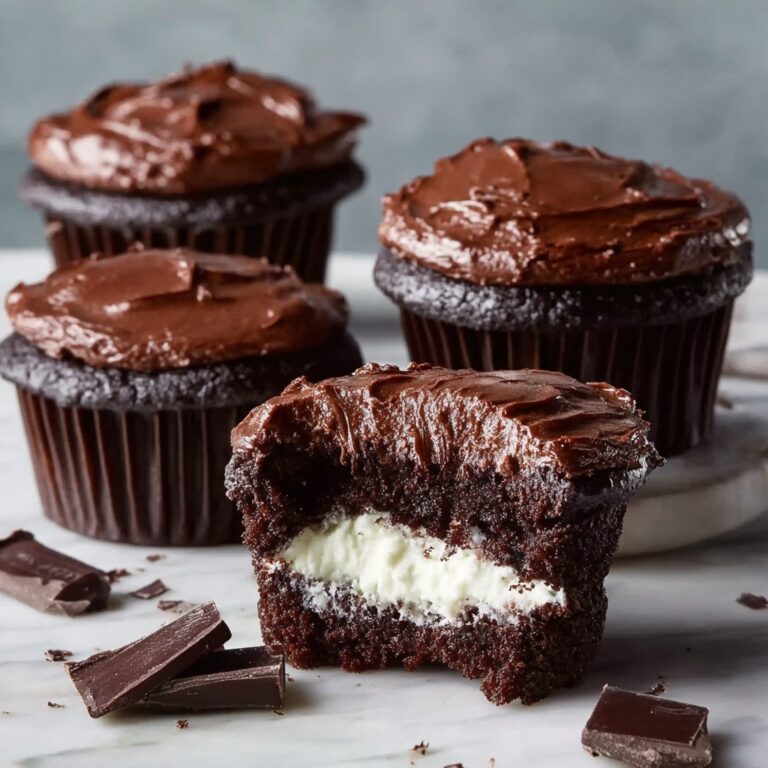 Cheesecake Stuffed Chocolate Cupcakes Recipe