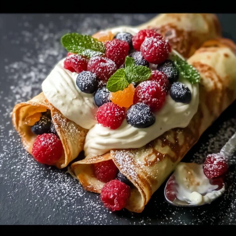 Fruit-Filled Cannoli with Fresh Berries and Mint Recipe