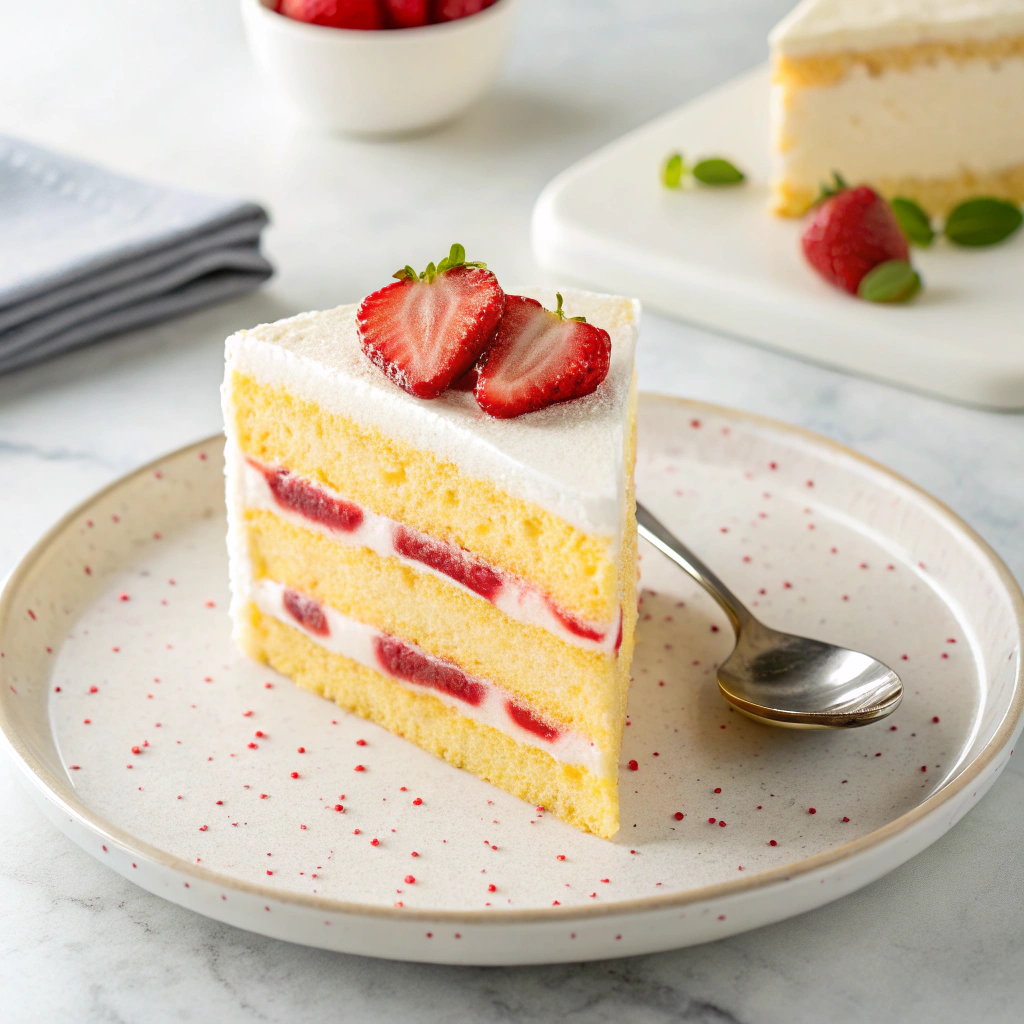 Japanese Strawberry Cake Recipe - Recipe Image