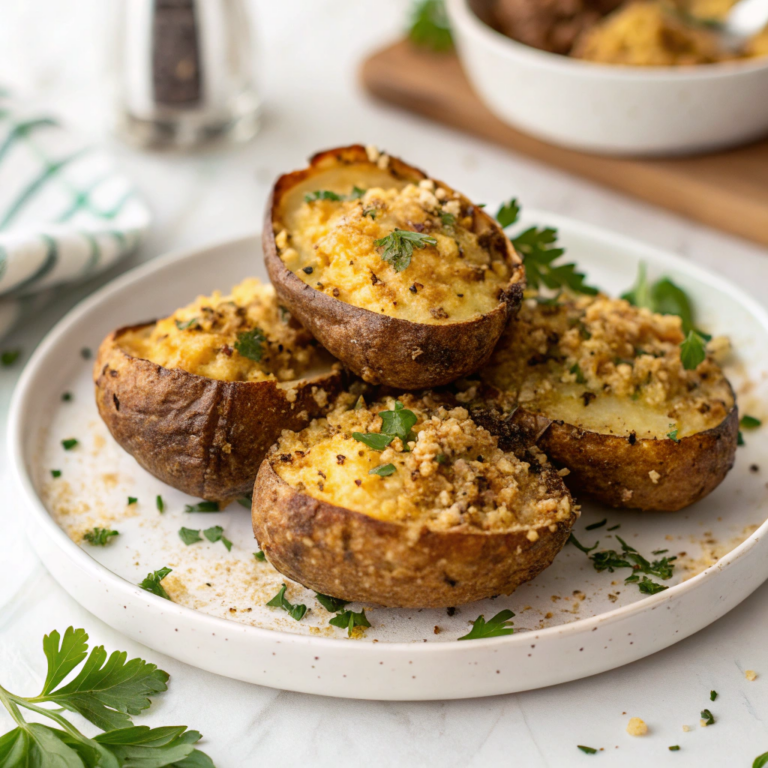 Crispy Garlic Parmesan Crusted Potatoes Recipe
