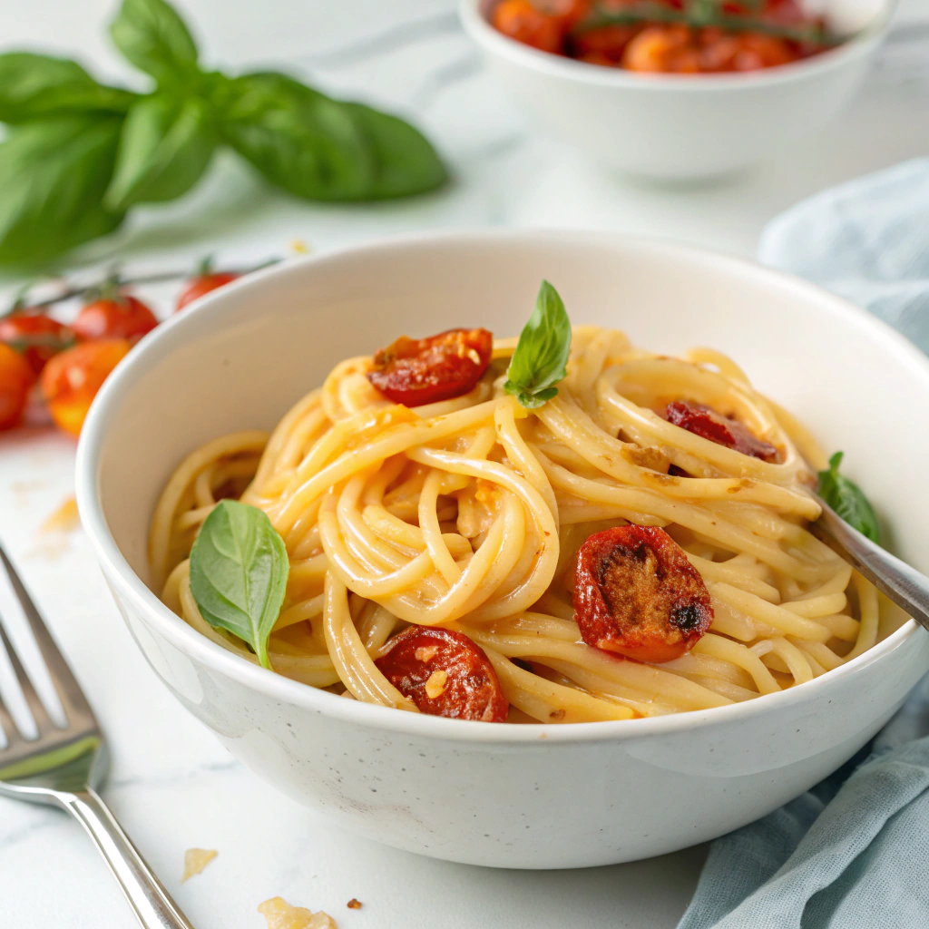 Roasted Tomato and Garlic Ricotta Pasta Recipe - Recipe Image