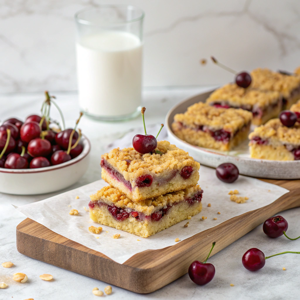 Cherry Crumble Bars Recipe - Recipe Image