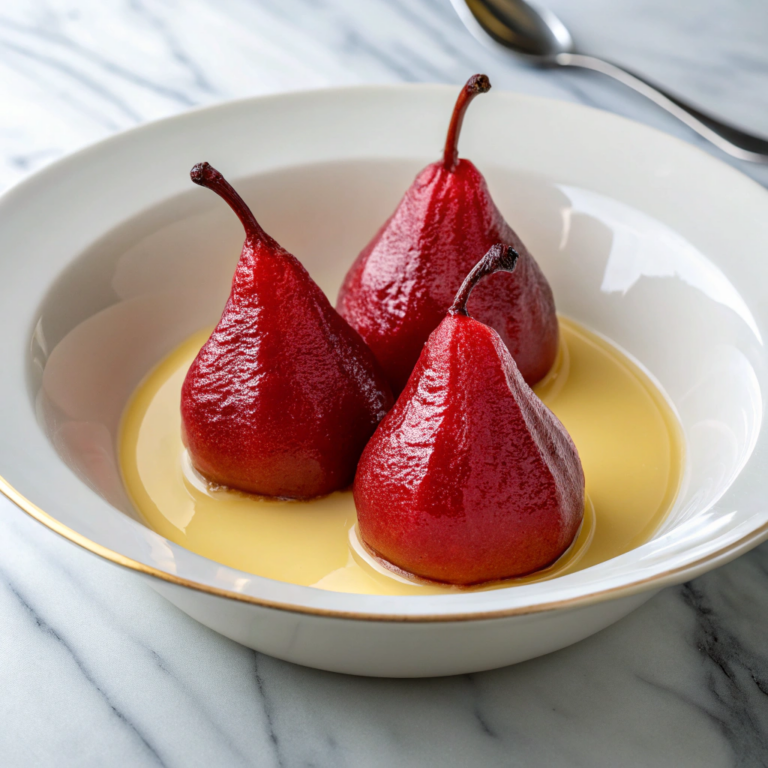 Poached Pears with Spiced Citrus Syrup Recipe