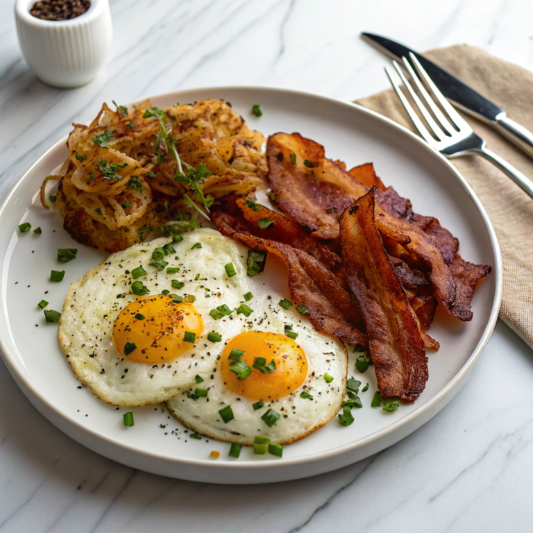 Hash Brown Bowls with Egg, Bacon, and Fresh Herbs Recipe