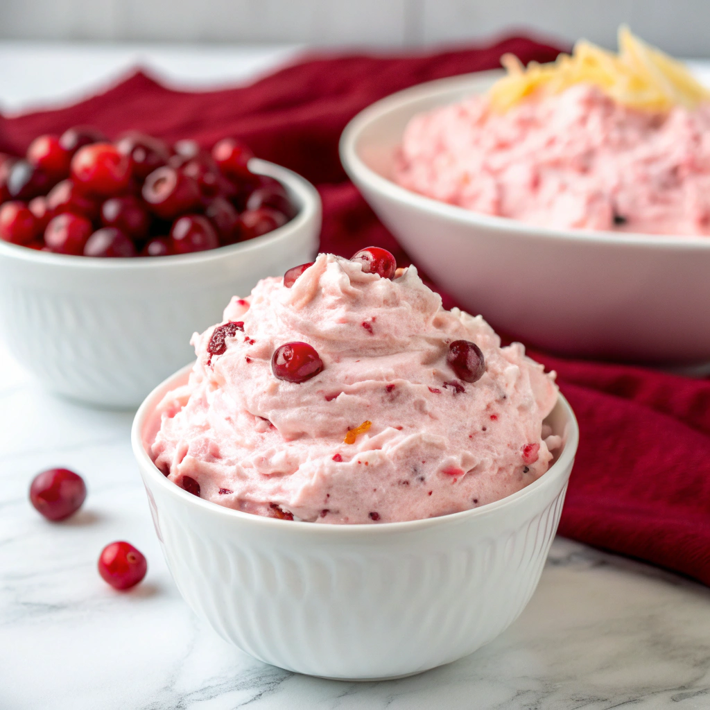 Holiday Cranberry Fluff Salad Recipe - Recipe Image