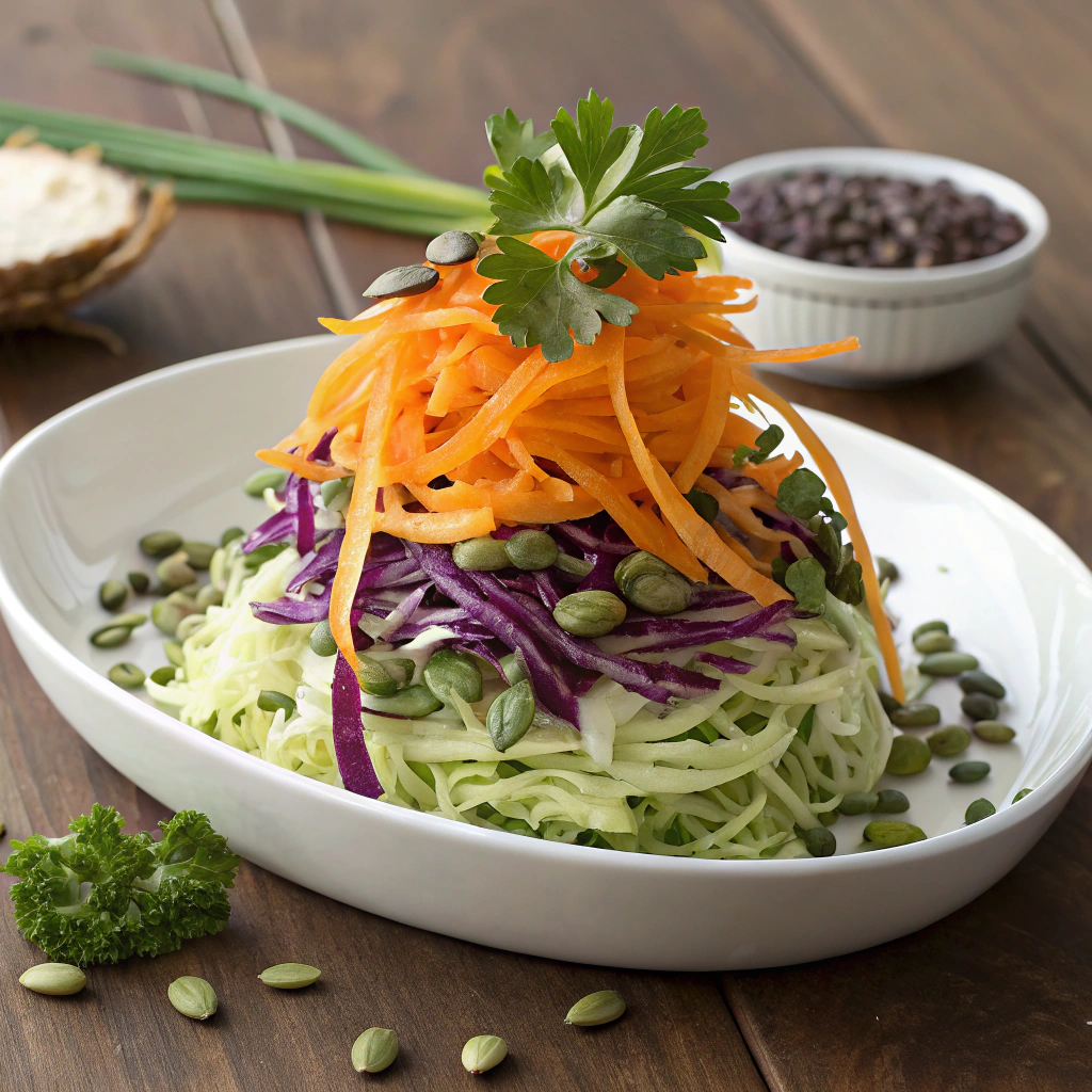 Crunch Kale Salad with Cilantro-Lime Dressing and Toasted Nuts Recipe - Recipe Image