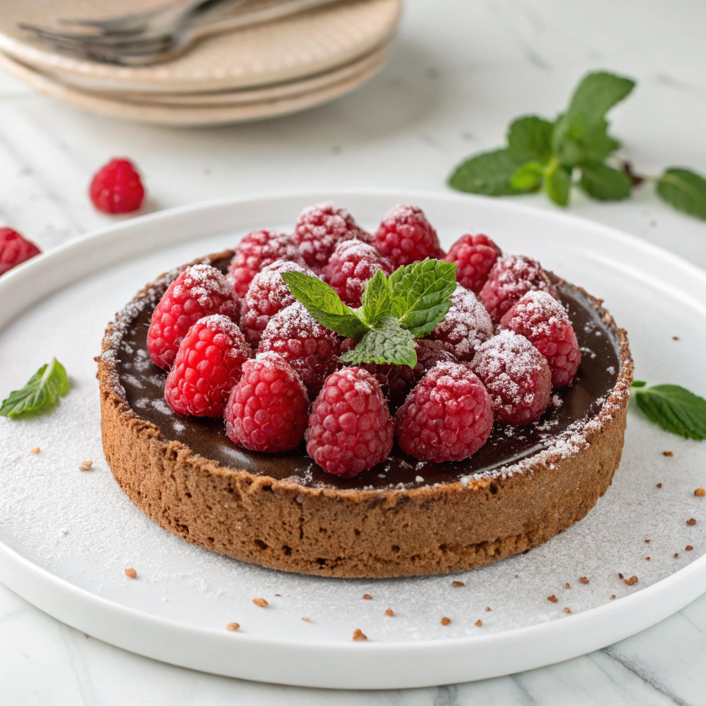 Chocolate and Raspberry Tart Recipe - Recipe Image