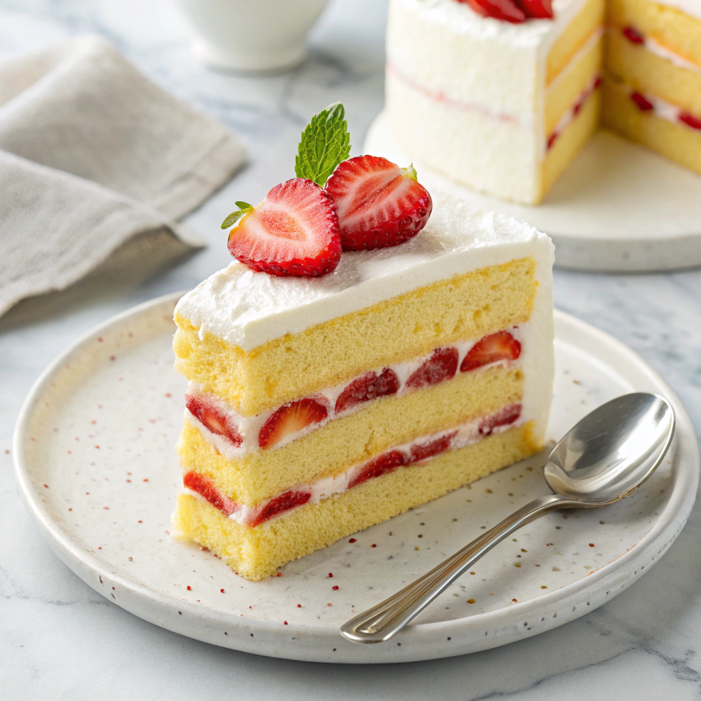 Japanese Strawberry Cake Recipe - Recipe Image