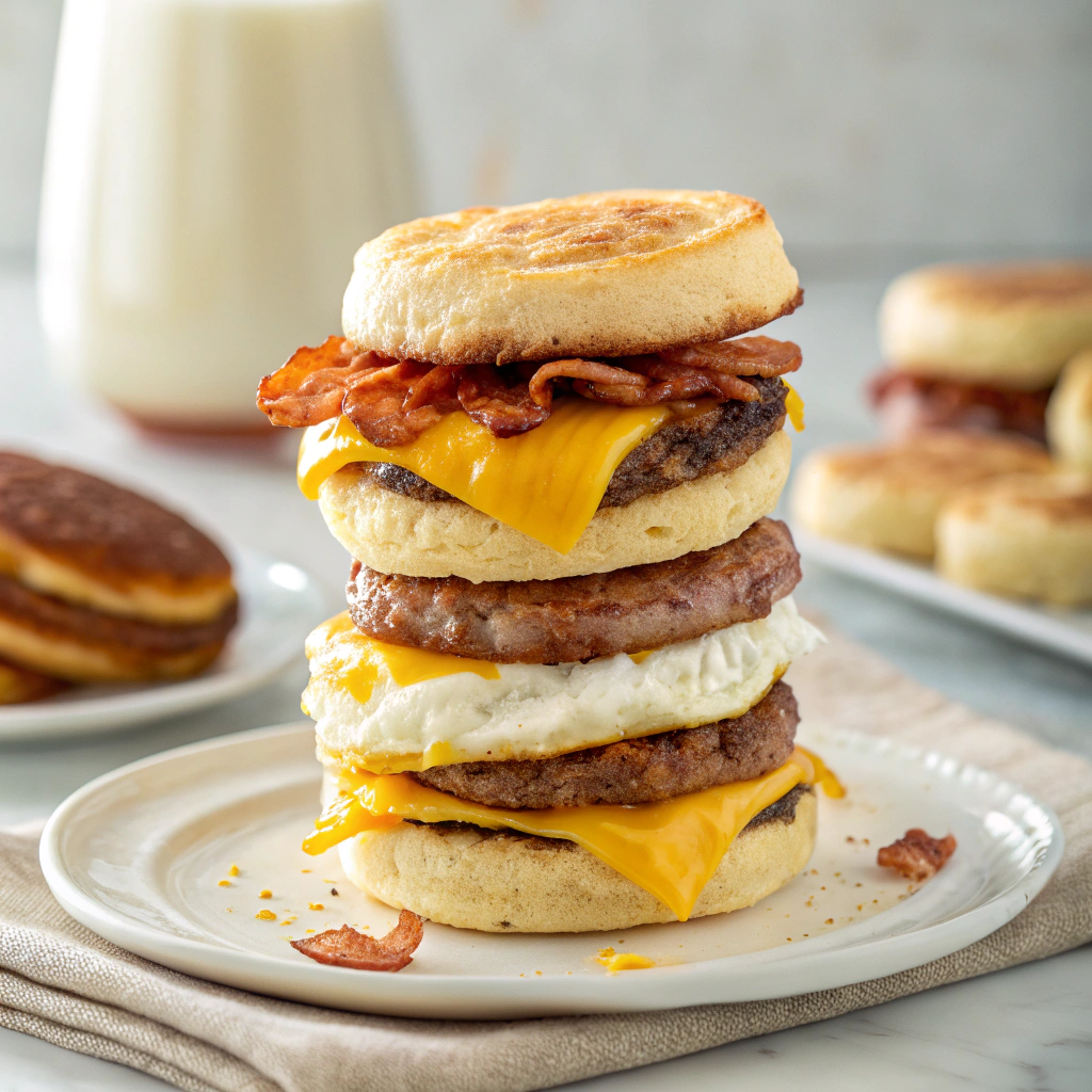 Easy Homemade McGriddle Breakfast Sandwiches Recipe - Recipe Image