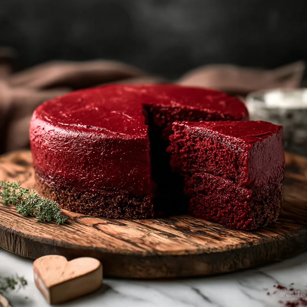 Valentine’s Day Red Velvet Cheesecake Recipe - Recipe Image