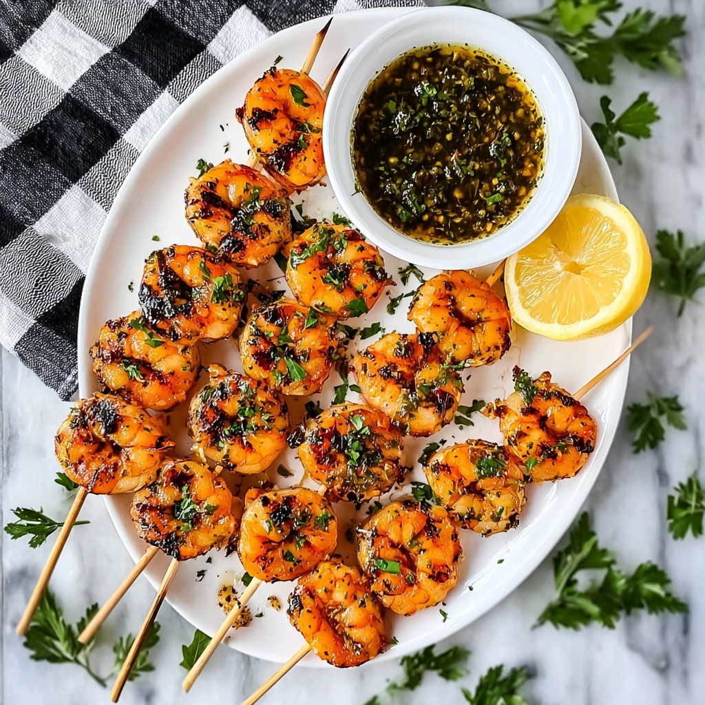Garlic Grilled Shrimp Skewers Recipe - Recipe Image
