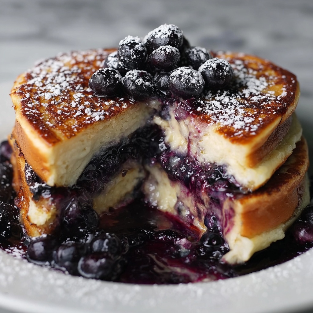 Blueberry Cheesecake Stuffed French Toast Recipe - Recipe Image