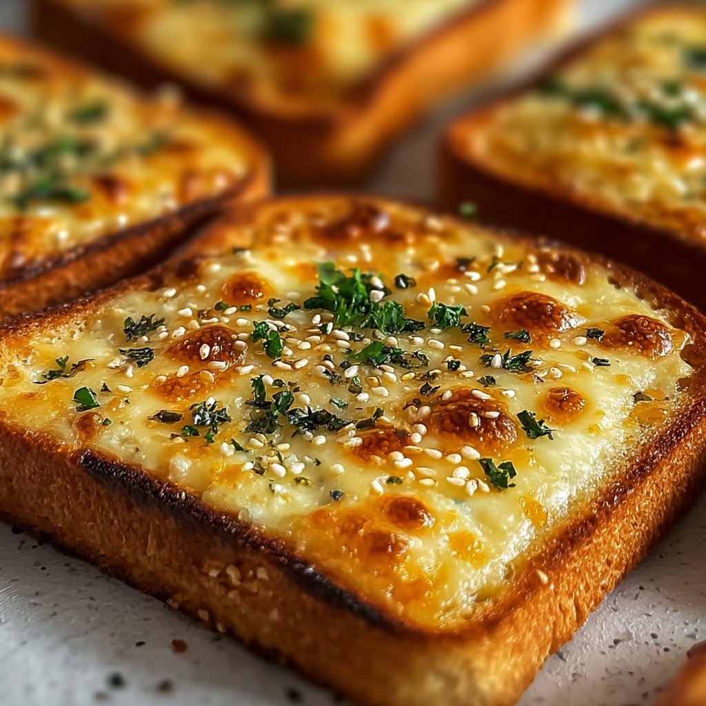 Garlic Toast Pizzas Recipe - Recipe Image