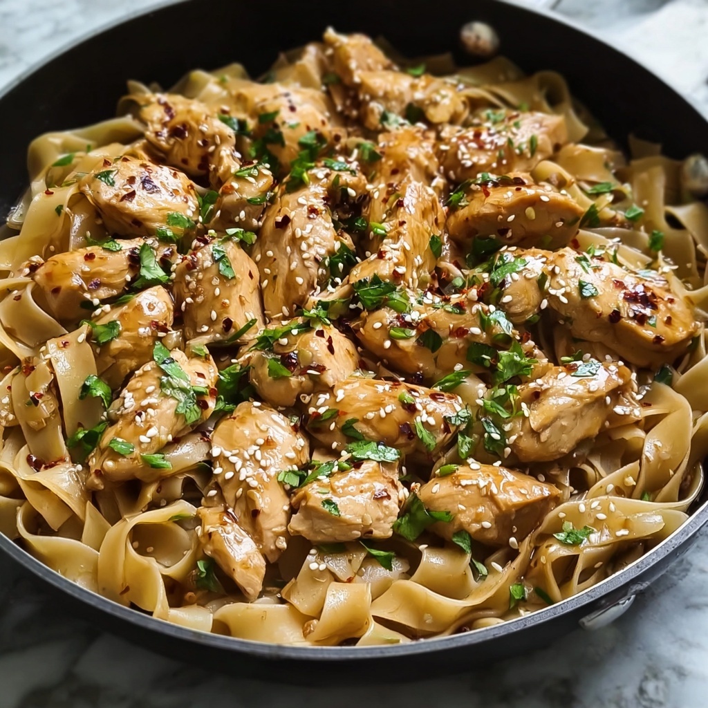 One-Pot Honey Garlic Chicken and Noodles Recipe - Recipe Image