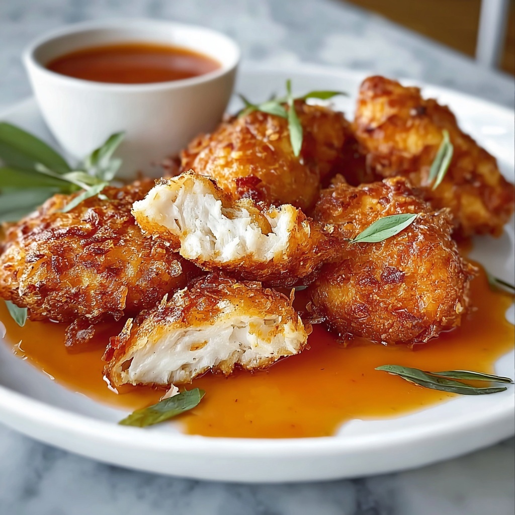 Coconut-Crusted Chicken Tenders with Pineapple Dipping Sauce Recipe - Recipe Image