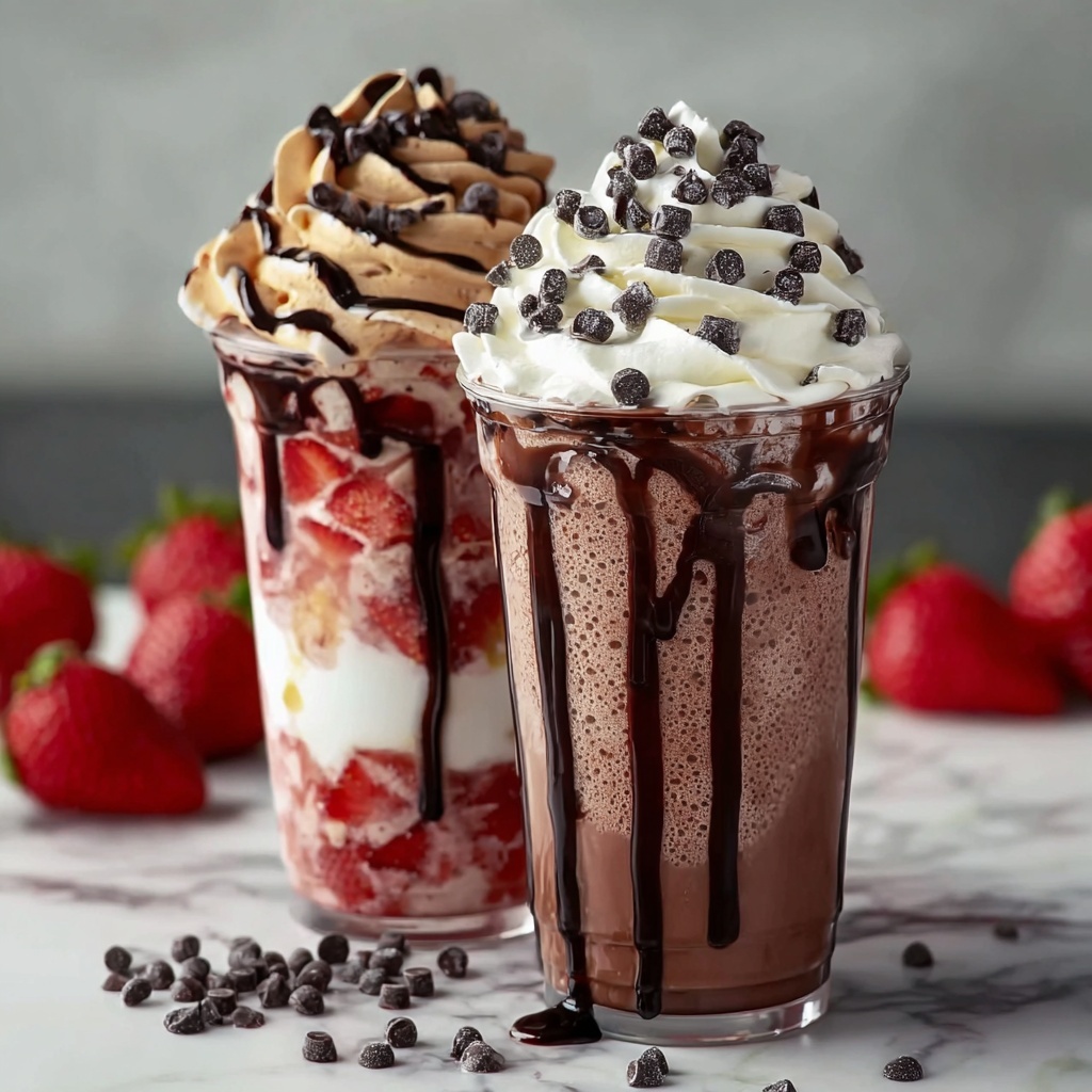 Chocolate Strawberry Frappuccino Recipe - Recipe Image