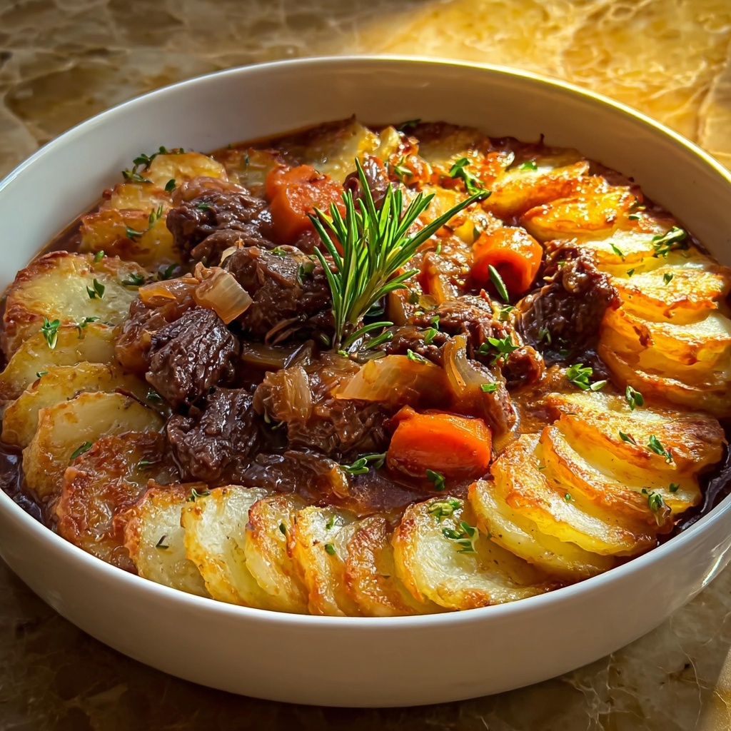 Beef Stew with Potato Topping Recipe - Recipe Image