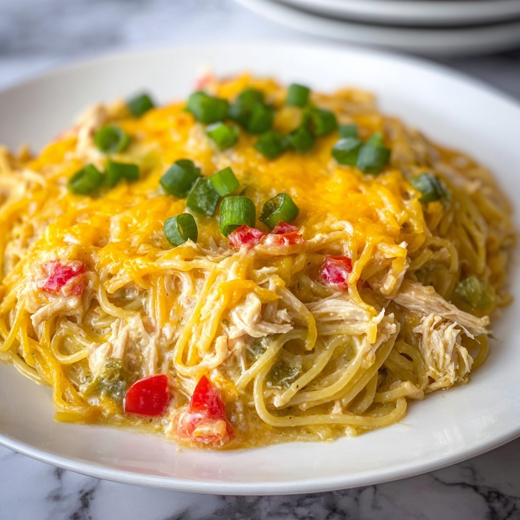 Spicy Southern Chicken Spaghetti Casserole Recipe - Recipe Image