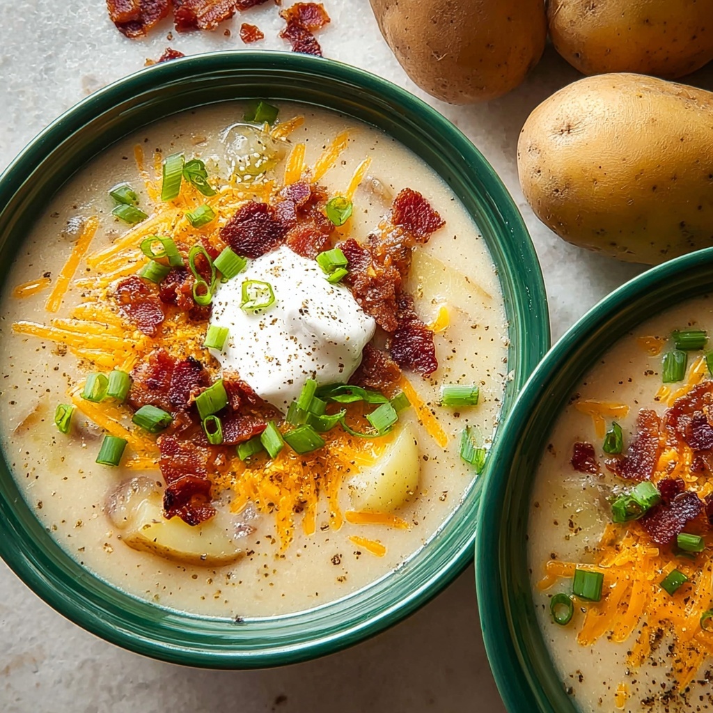Creamy Loaded Baked Potato Soup Recipe - Recipe Image