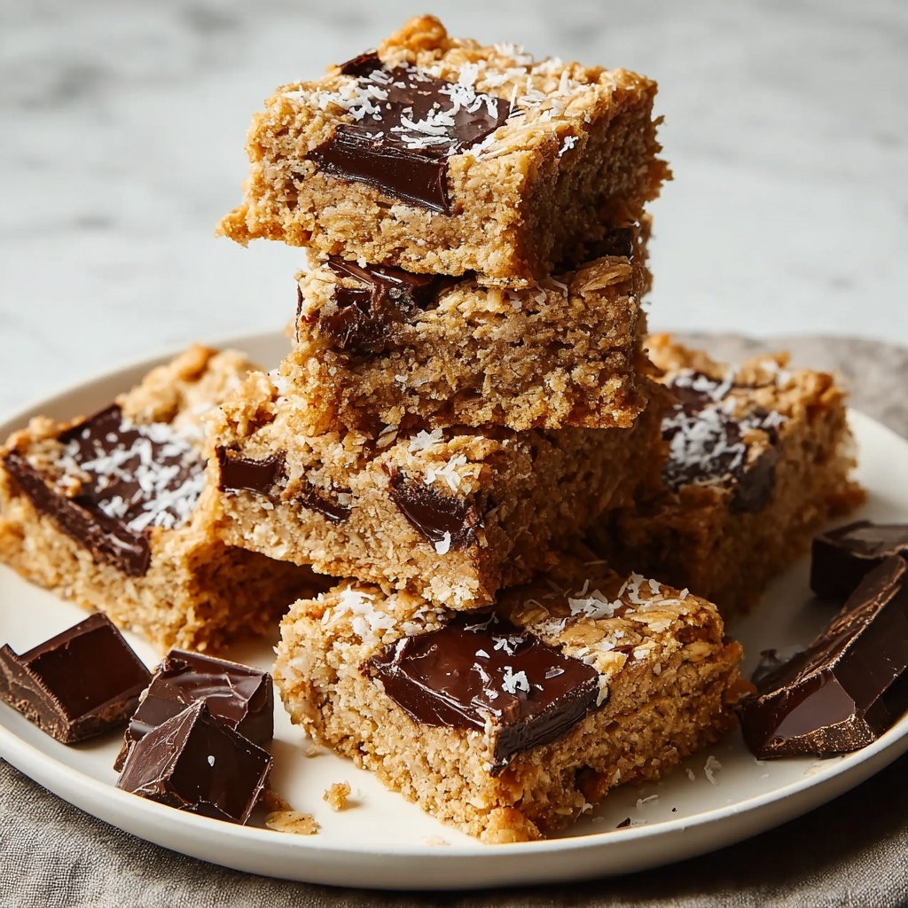 Healthy Chocolate Chip Oatmeal Bars Recipe - Recipe Image